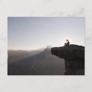 Relaxing on the rock postcard