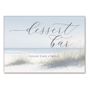 Relaxing Pastel Beach Photo Table Number