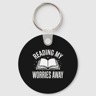 Relaxing quote - reading book - men women kids - key ring