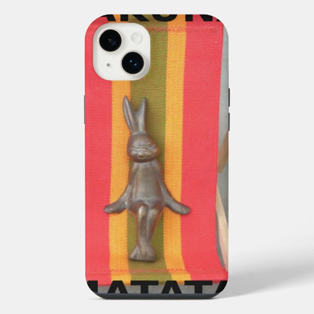 Relaxing Rabbit Hakuna Matata Vector Artwork iPhone Case (Back)