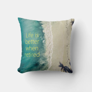 Relaxing Retired Beach Image Pillow