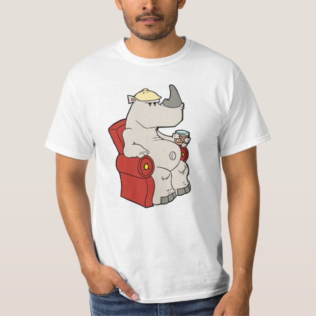 Relaxing Rhino  T-Shirt (Front)