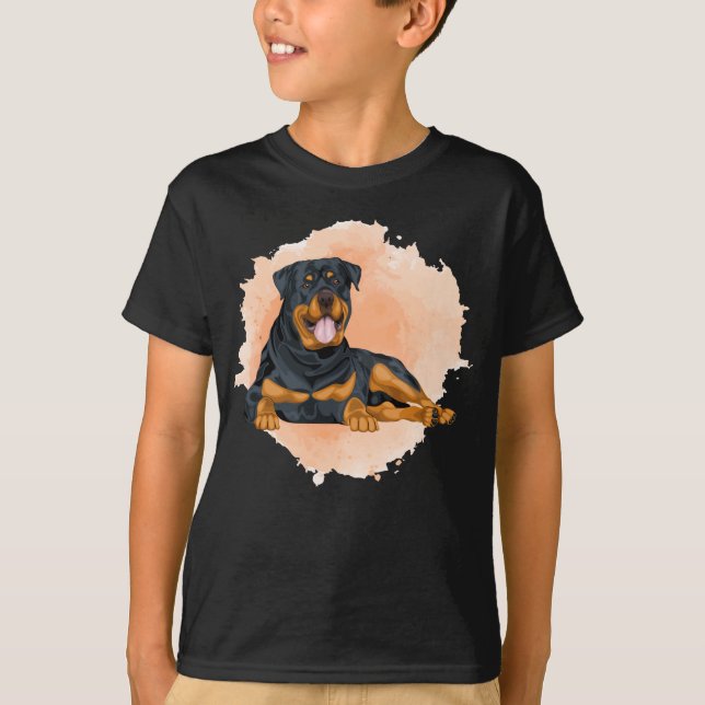 Relaxing Rottweiler Dog Lover T-Shirt (Front)