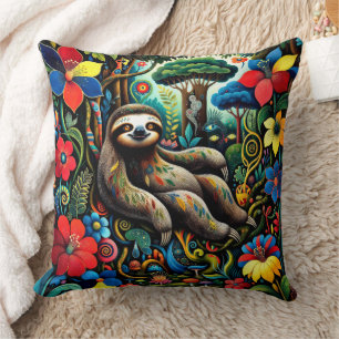 Relaxing Sloth Funny Animal Cushion