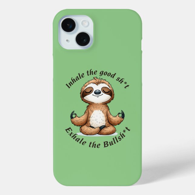 Relaxing Sloth Meditation Case-Mate iPhone Case (Back)