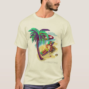 Relaxing Summer Bear on Tropical Beach T-Shirt