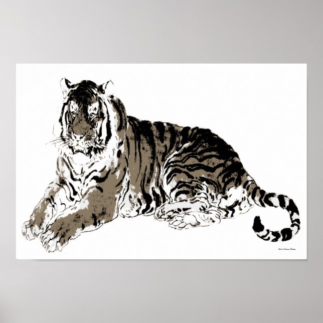 Relaxing Tiger Poster (Front)