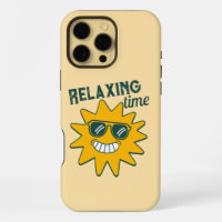 RELAXING time smiling sun with sunglasses