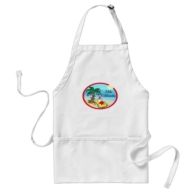 Relaxing under Palm Santa hawaiin Christmas Standard Apron (Front)