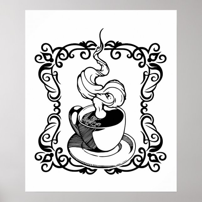 Relaxing With a Hot Cup of Coffee Poster (Front)