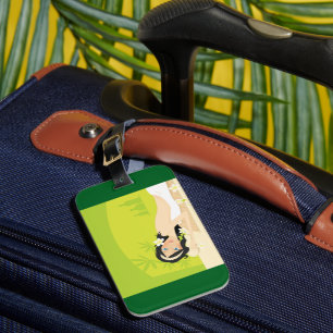 Relaxing Zen Spa Woman Tropical Wellness Luggage Tag