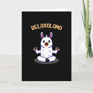 Relaxolama Funny Llama Meditation Alpaca Yoga Card