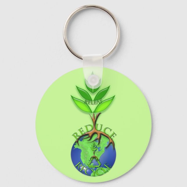 Releaf Reduce Recycle Key Ring (Front)