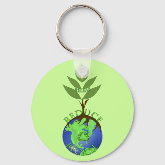 Releaf Reduce Recycle Key Ring (Front)