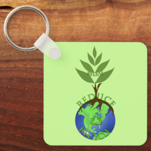 Releaf Reduce Recycle Key Ring
