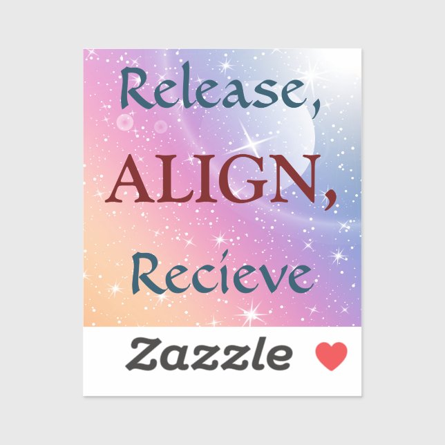 Release, Align, Recieve Sticker  (Sheet)