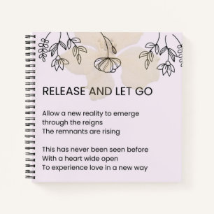 Release and let go - self love poem poetry  notebook