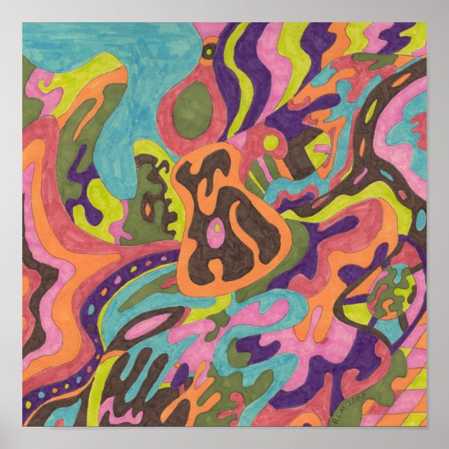 "Release" Original Abstract 12x12 Poster (Front)