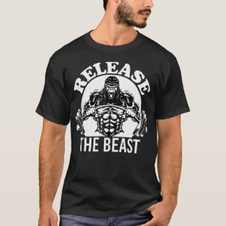Release The Beast Gym Gorilla Weight Lift Animal M T-Shirt