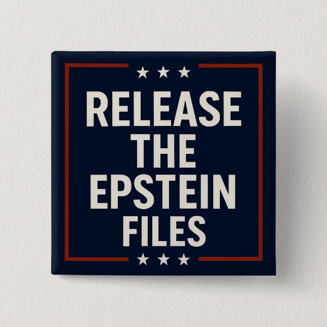 Release the Epstein Files 15 Cm Square Badge (Front)