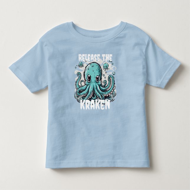 Release the KRAKEN! Cute Octopus Toddler T-Shirt (Front)