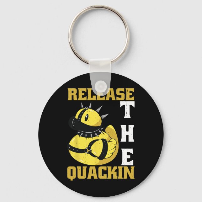 Release The Quackin Gym Bodybuilding --  Key Ring (Front)