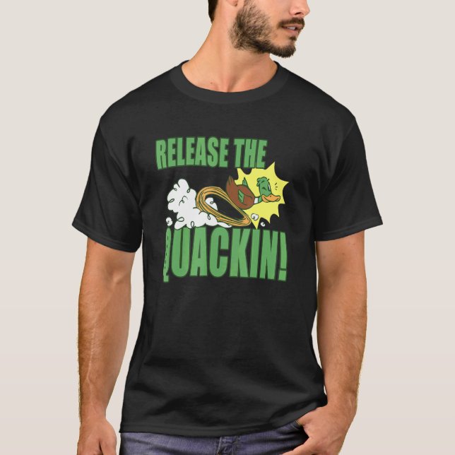 Release The Quacking  Yellow Rubber Ducks Design T-Shirt (Front)