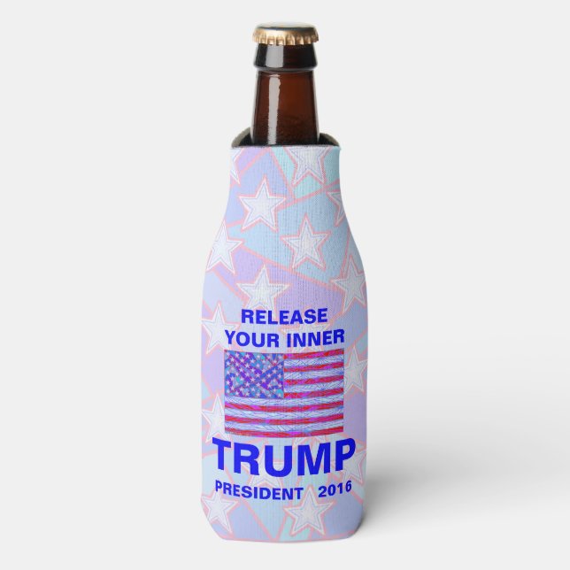 Release Your Inner Trump Bottle Funny Political Cooler (Bottle Front)