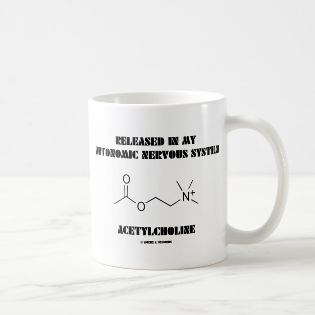 Released Autonomic Nervous System Acetylcholine Coffee Mug (Right)