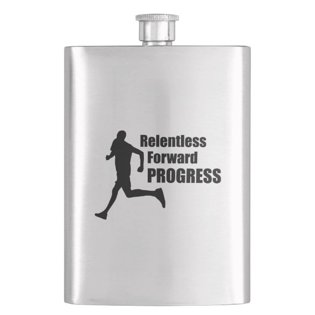 Relentless Forward Progress Running Hip Flask (Front)