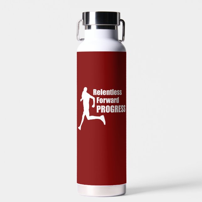 Relentless Forward Progress Running Water Bottle (Front)