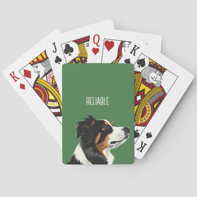 Reliable Australian Shepherd Playing Cards (Back)