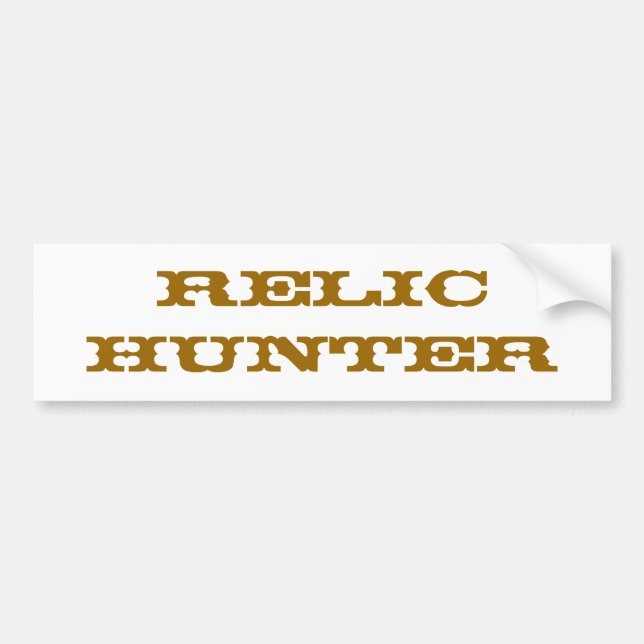 Relic Hunter Bumper Sticker (Front)