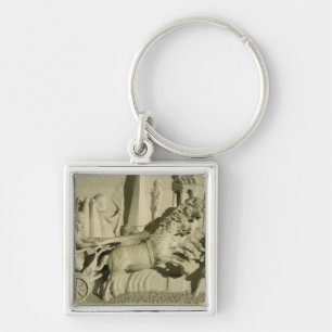 Relief depicting a chariot race key ring