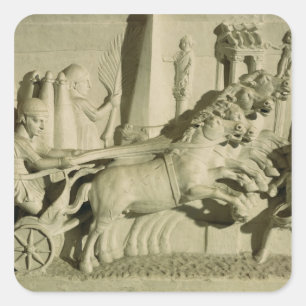 Relief depicting a chariot race square sticker
