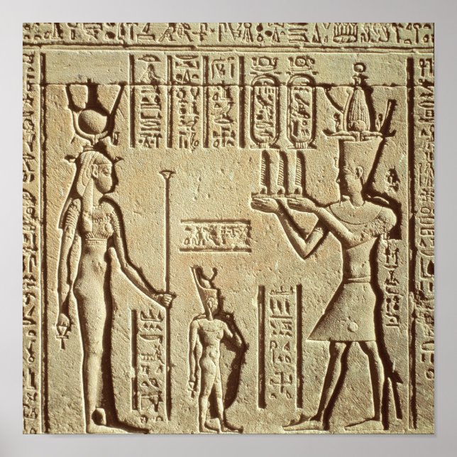 Relief depicting a pharaoh poster (Front)