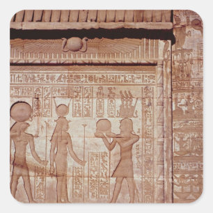 Relief depicting a pharaoh square sticker