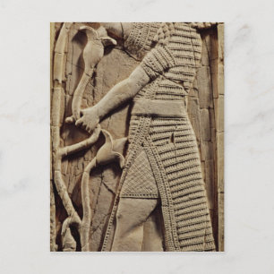 Relief depicting a warrior postcard