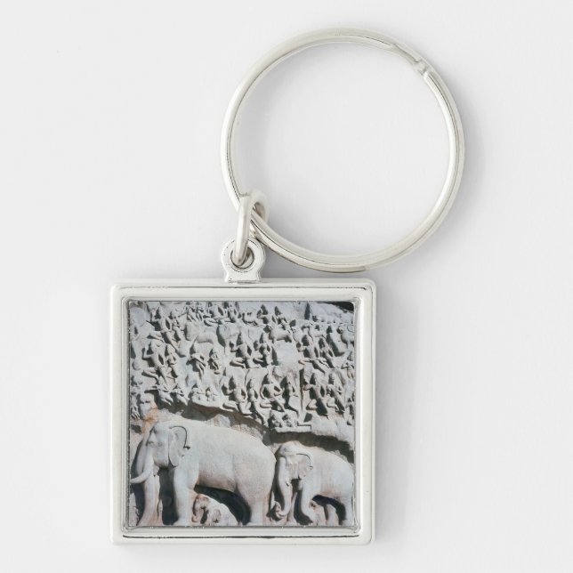 Relief depicting Arjuna's penance Key Ring (Front)