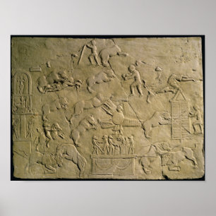 Relief depicting circus games poster