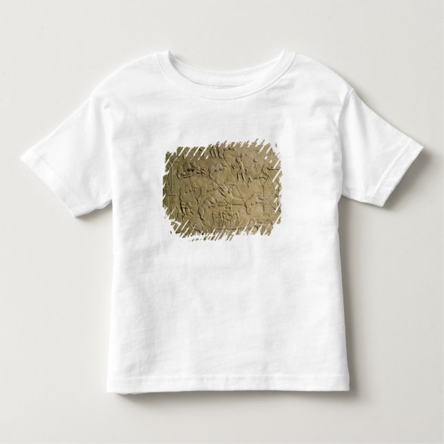Relief depicting circus games toddler T-Shirt (Front)
