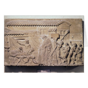 Relief depicting Dionysus at the home of