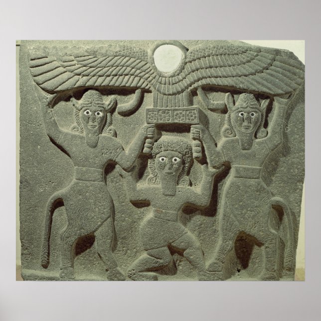 Relief depicting Gilgamesh between two Poster (Front)