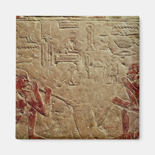 Relief depicting glass blowers magnet