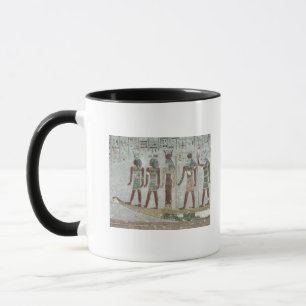 Relief depicting Khnum in a funerary  barque Mug