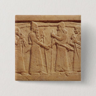 Relief depicting King Shalmaneser III 15 Cm Square Badge