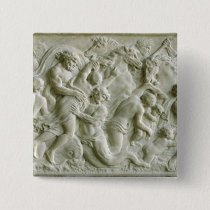 Relief depicting nereids carried away by tritons 15 cm square badge