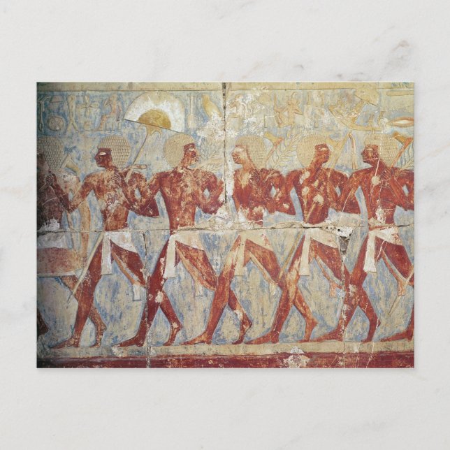 Relief depicting parade in honour of Hathor Postcard (Front)
