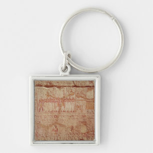 Relief depicting sacred boats carried by key ring