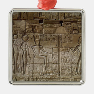 Relief depicting Seti I  making an offering Metal Tree Decoration